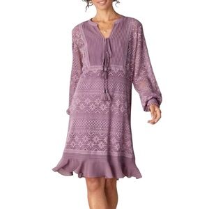 NWT Sundance Maxine Lilac Semi Sheer Lace Boho Dress Swim Cover Up